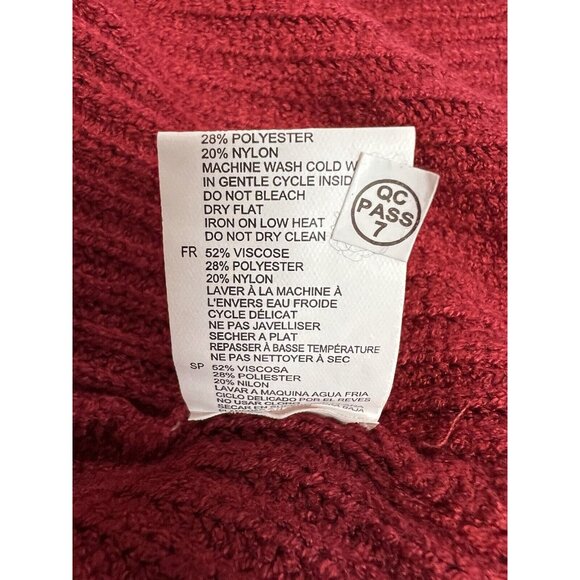 RD Style Oversized Sweater Womens Quarter Zip Mock Neck~Size XS~Red NWOT L10 19 - Picture 12 of 12